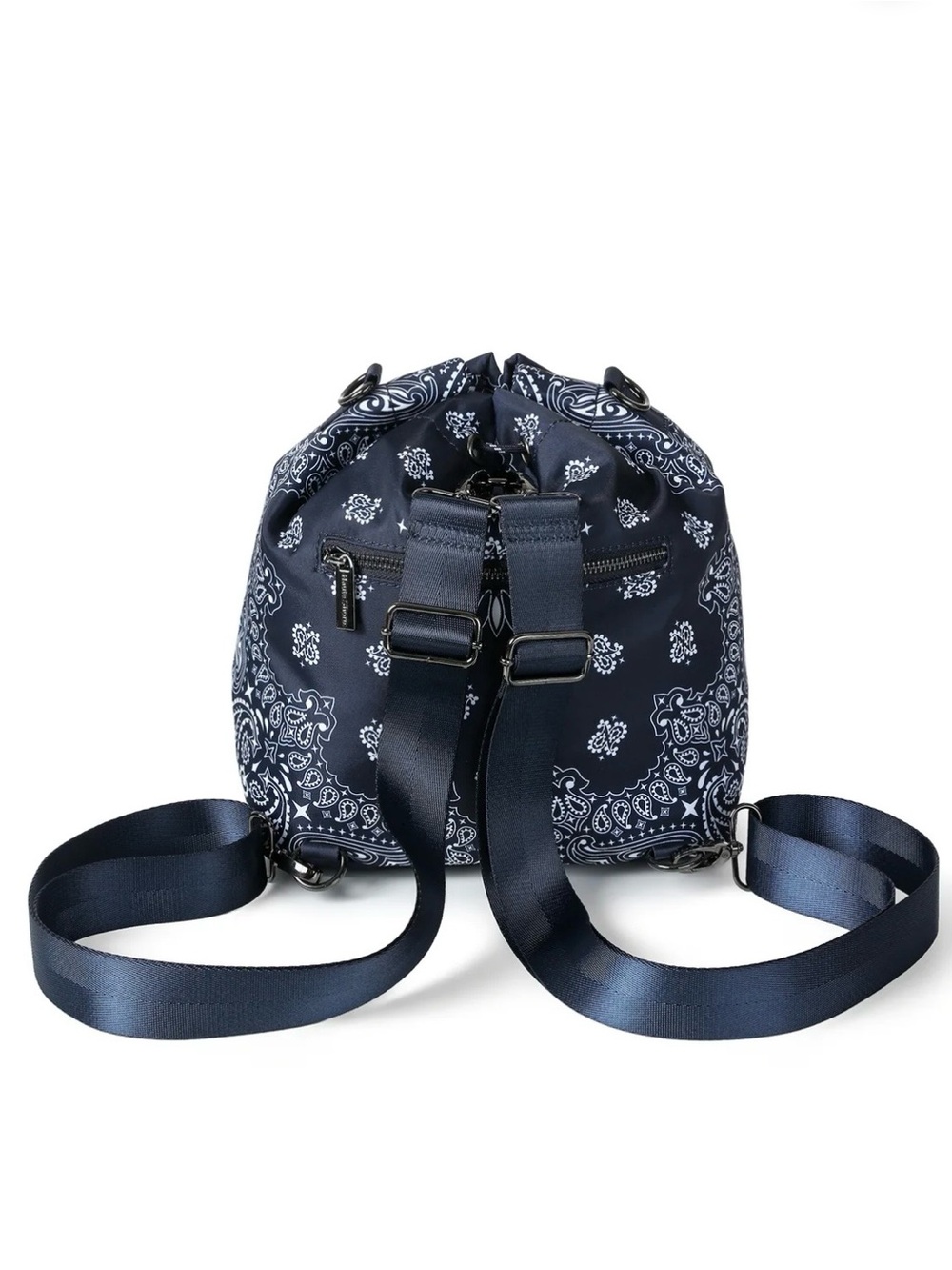 NWOT Haute Shore Harley Navy Bandana Convertible Bucket Bag | Crossbody Backpack - Picture 5 of 10